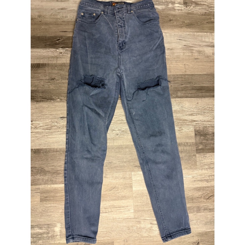 Route 66 Premium Jeanswear High Waisted Distressed Stretch Jeans Blue 9/10